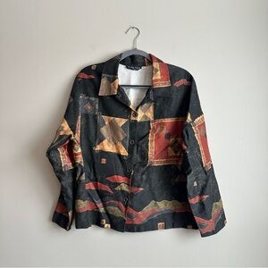 Winding River Art Deco Shirt Jacket L